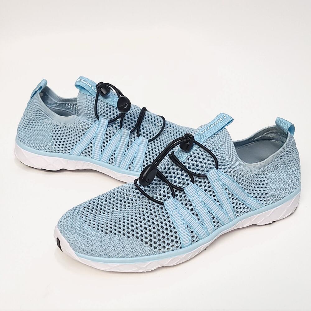 Soukeni Shoes Size 38 7.5 Womens Blue Quick Drying Mesh Slip On Sneaker Water - Picture 1 of 13